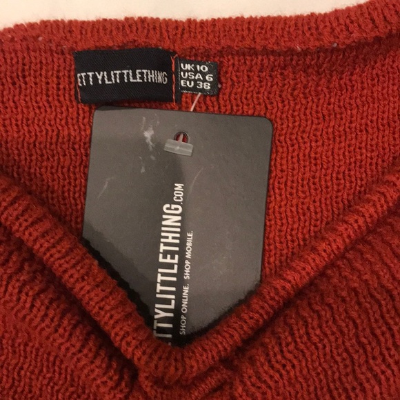 PRETTY LITTLE THING Ruched Sweater Dress Size 6 - Picture 5 of 5